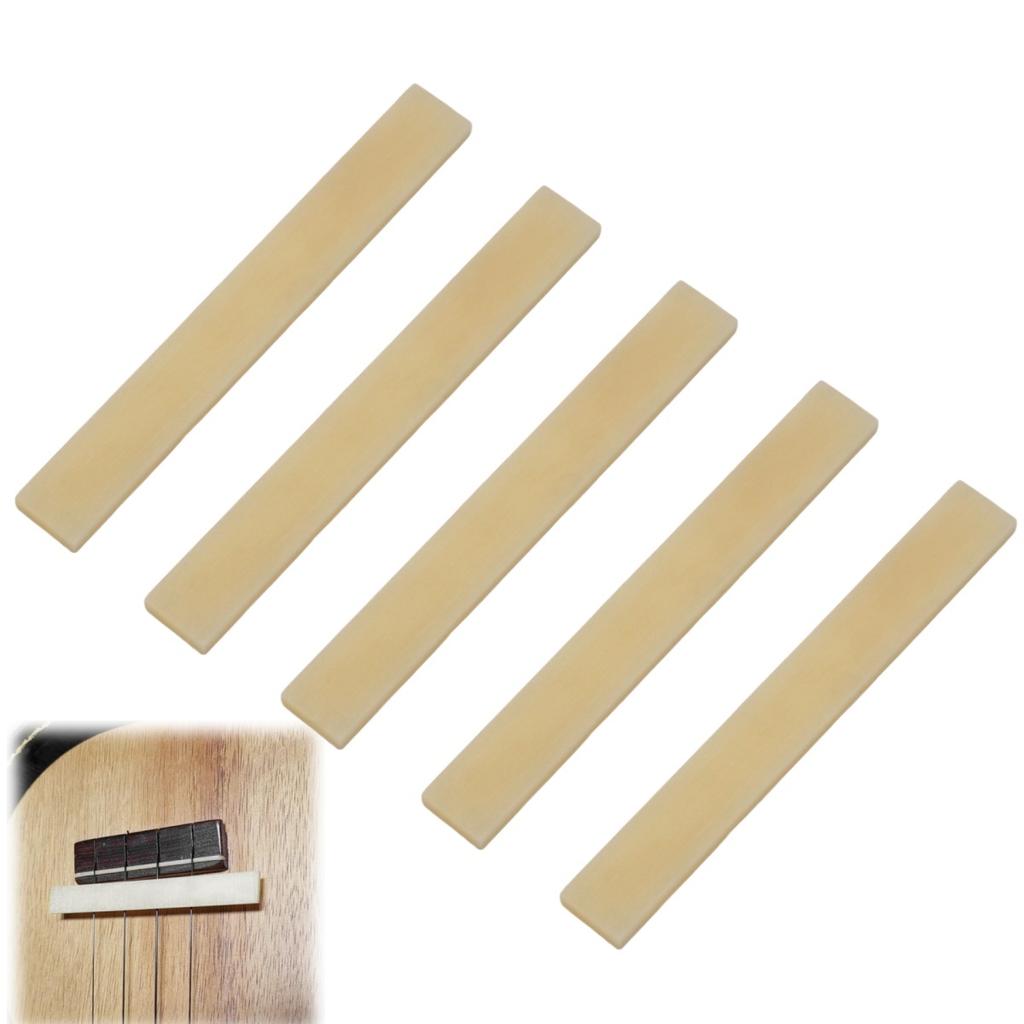 Unbleached Blank Guitar Bone Saddle 3/5/10Pcs Pure Bone Saddle Bridge for Guitar Luthier Builder