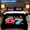 Summer Ice Cream Number 67 3pcs Bedding,Including 1pc Duvet Cover And 2pcs Pillowcases Perfect for Christmas,Ideal for Bedroom, Dormitory