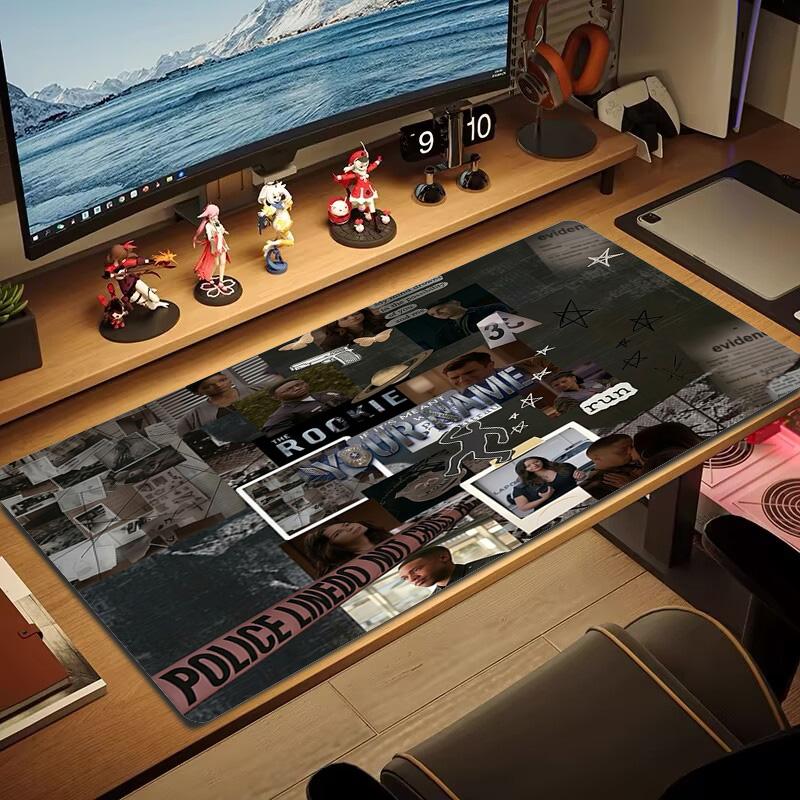 The Rookie Custom Name Large Size Mouse Pad Large Gaming Table Cushion Non-slip Laptop Tablet Big Mousepad XXL Mat Mini PC Playmat With Lock edge