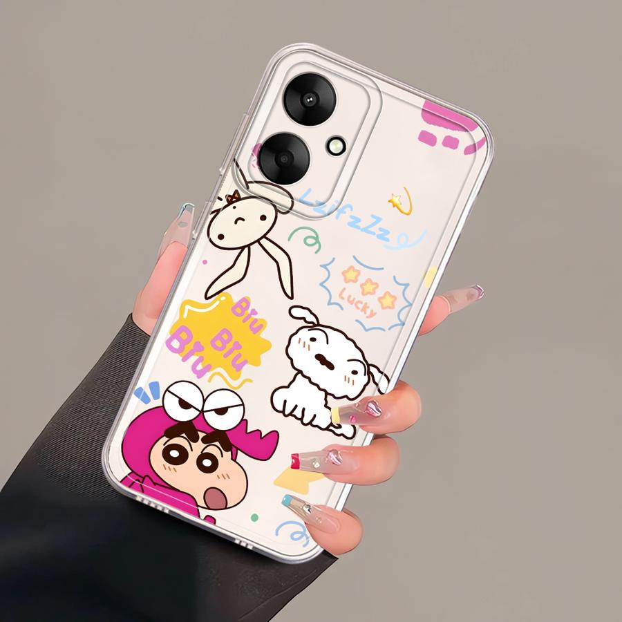Soft Phone Cover Case for Xiaomi Mi 11 Lite 11T Pro Shin Cartoon Little White