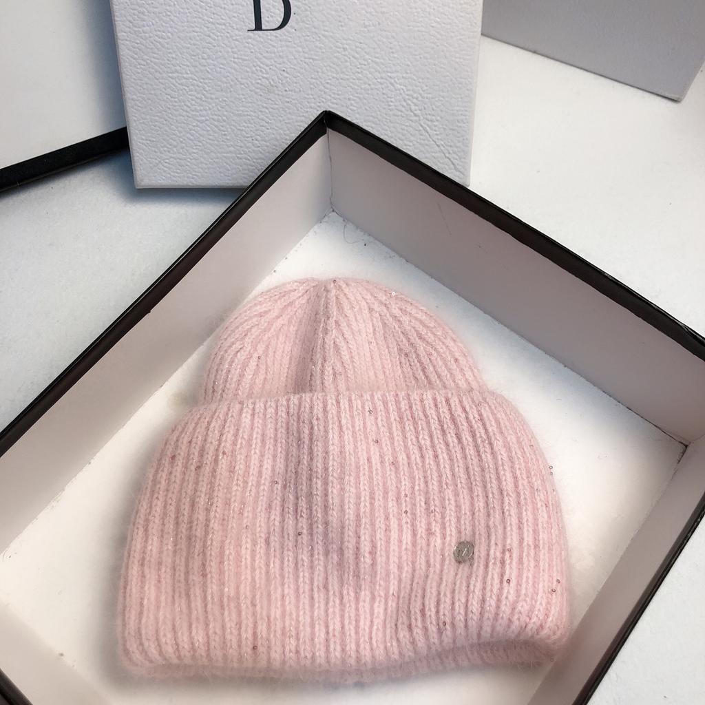 2020 Extended Brim Knitted Hat Sweater With Casual Hat Winter Outdoor Ear Protection Wool Hat Women