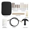 19pcs/Set Gun Barrel Cleaning Kit Pistol Handguns Rod Cleaner Brush Tools for 11/29/9mm 10/45 Caliber Rifle Shotgun Hunting Tool