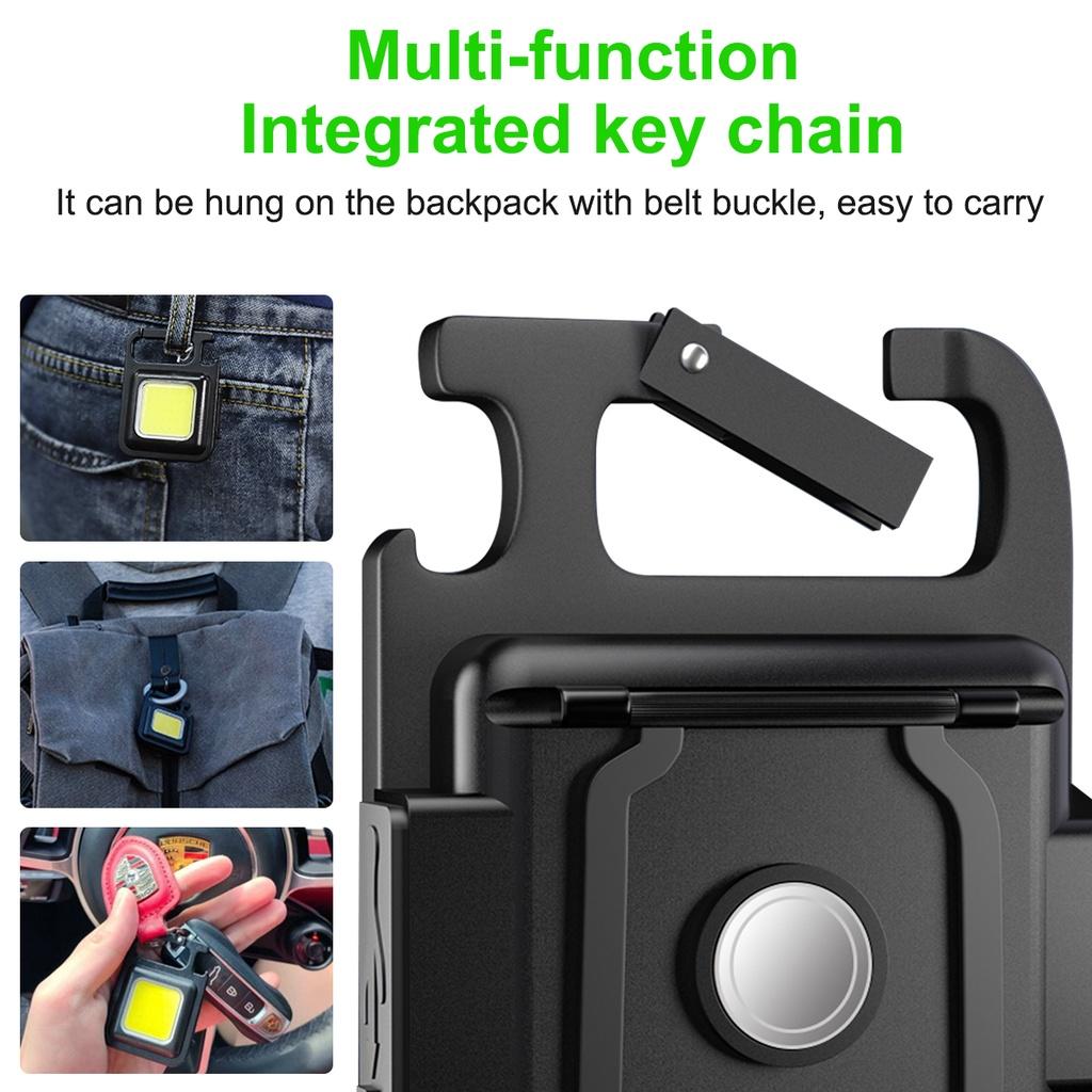 Fonken Mini LED Flashlight Keychain Light Multifunctional Portable COB Camping Flashlights USB Charging Work Lights fishing Lanterna