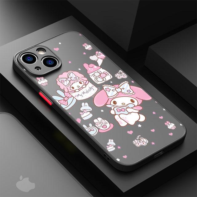 Kawaii Kuromi Anime Hülle Für Apple iPhone 11 13 15 14 Pro Max 12 Mini 7 8 Plus XR X XS 6 6S SE Mat Funda Schwarze Handyhülle