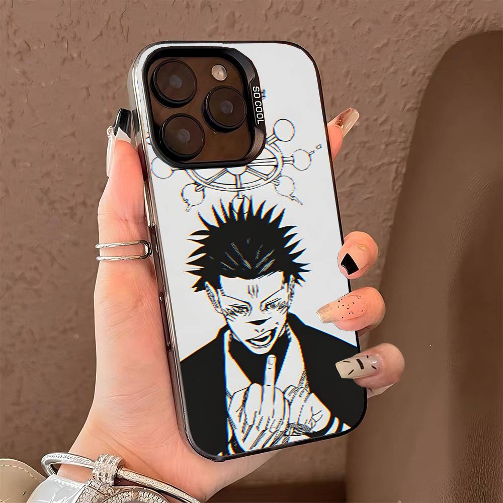 J-jujutsu kaisen  phone case for iPhone 17 17Air 16 15 14 13 12 11 Pro Max Plus Colorful Silver
