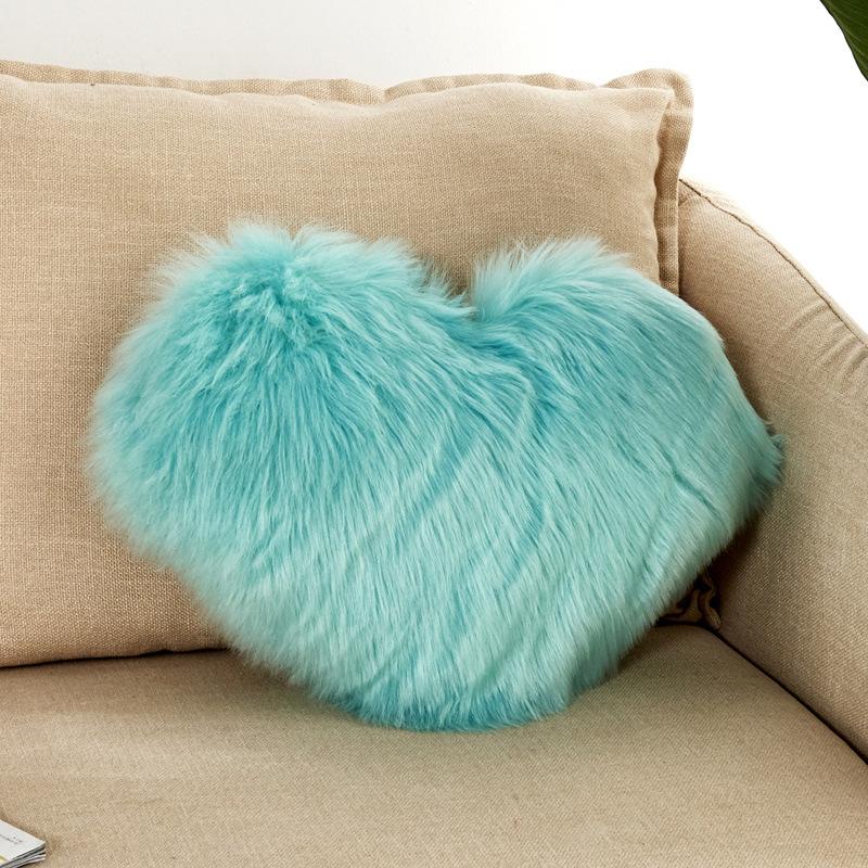 Heart-Shaped Washable Back Pillow and Sofa Cushion Cover (No Insert)