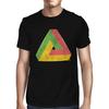 1Tee Herren Penrose-Dreieck Geometrisches Buntes T-Shirt