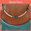 Bohemian Natural Artificial White Turquoise Necklace With Handmade Geometric Pendant For Women And Men