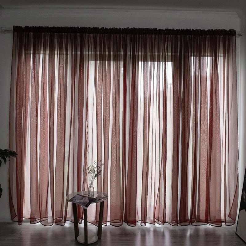 Home Window Screen Curtain Tulle Multi-color Sheer Curtains for Living Room Hotel Beauty Salon Window Privacy Screening Decor