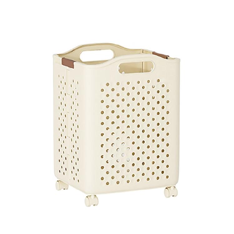 

Space Efficient Laundry Basket With Wheels Quick Folding Designs Keeps Clothes Organized In Bedrooms and Bathrooms large