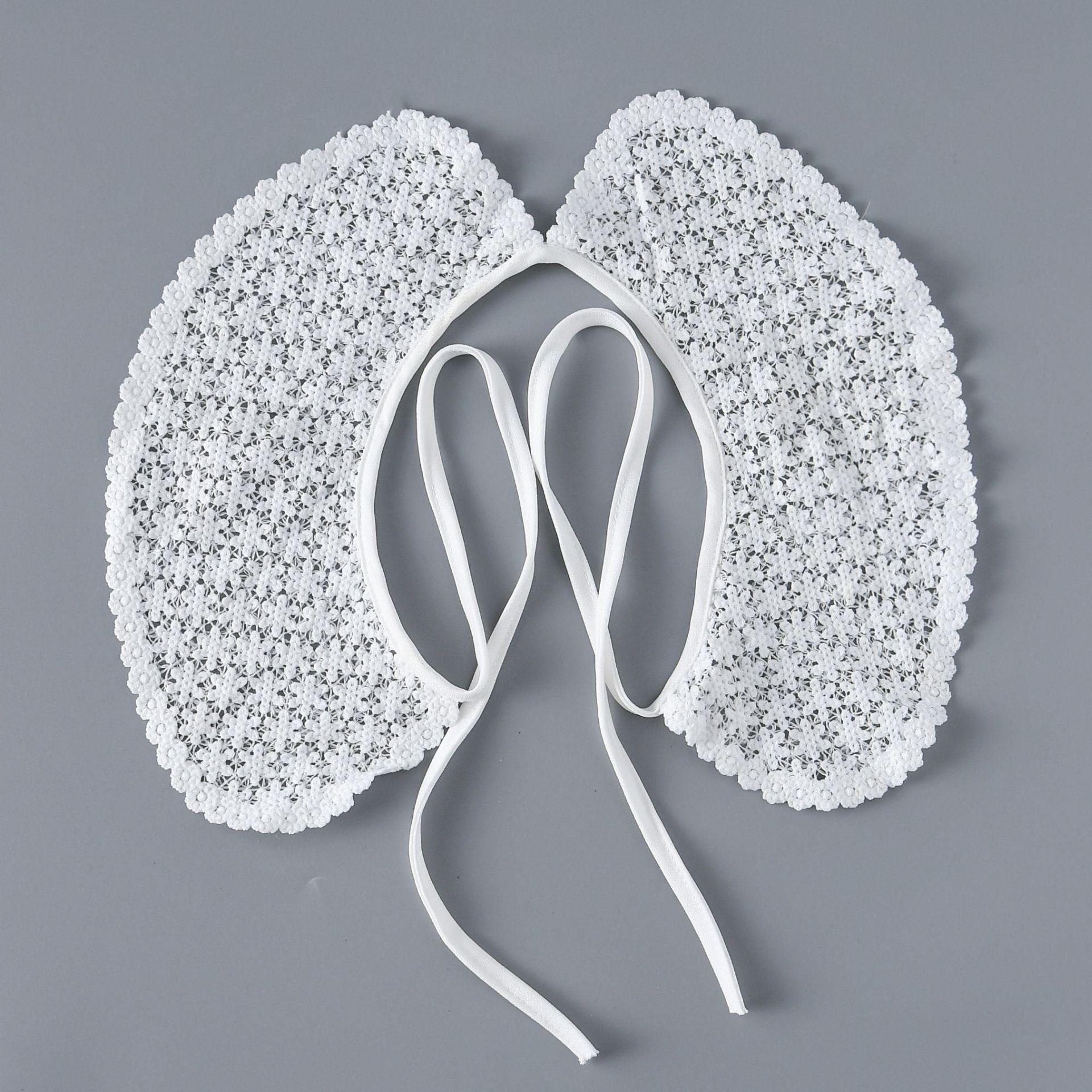 

Новая рубашка с вышивкой, съемные воротники-шарфы для женщин, кружевной воротник, кружевной воротник-шарф на шнуровке, фальшивые воротники