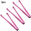 3pcs Stainless Steel Ice Clamp Thick Anti Slip Ice Clip Fruit Coffee Cube Sugar Clip Toothed Food Clip Kitchen Accessories