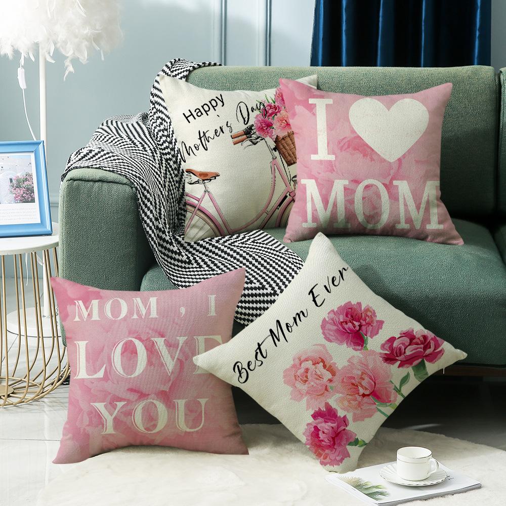 New Mother's Day Pillowcase Sofa Bedroom Linen Home Bedside Decorative Pillowcase Waist