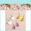 Adorable Cartoon Duck Bear Alloy Dangle Earrings For Women Geometric Style