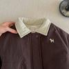 Jungen Winter-Steppjacke mit süßem Hundedruck Baseball