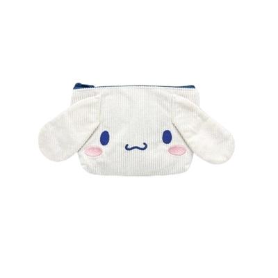 Hatayama Shoji Sanrio Face Multi Pouch Corduroy Cinnamoroll H13 X W20 X D5cm 34202570 [Body] Approx.