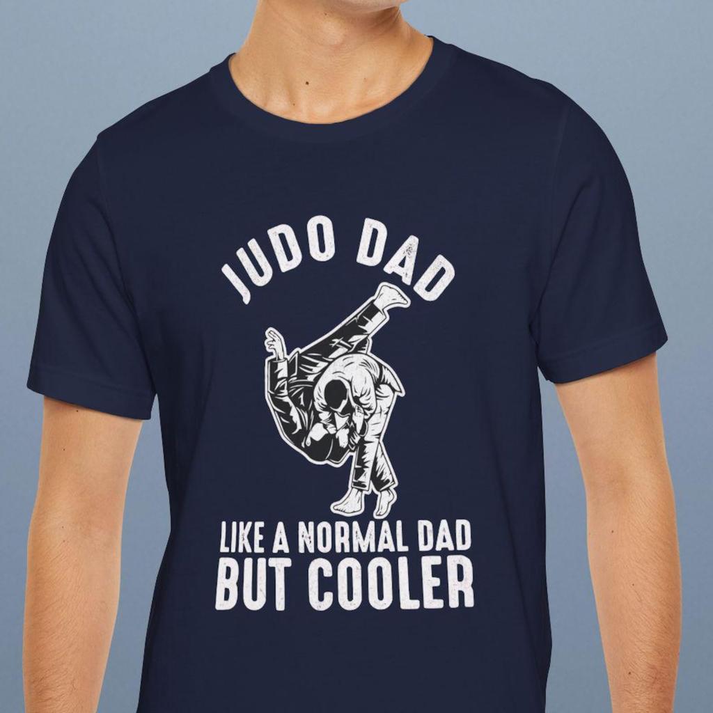 Dad Gift, Judo Dad Like a Normal Dad But Cooler, Bella Canvas 3001 Unisex Jersey Shirt