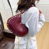 Shoulder Bag for Women Rivet Punk Underarm Bag PU Leather Studded Clutch Purse Trendy Hobo Purse for Work Travel Shopping CLE