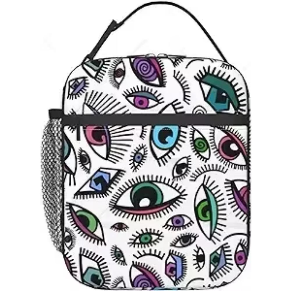 Złote Ręce Fatimy Izolowana Torba na Lunch Wielokrotnego Użytku Termiczna Torba na Lunch z Zamkiem Błyskawicznym i Kieszenią do Pracy na Zewnątrz Podróży Piknik
