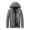 Jaqueta de couro masculina primavera e outono novo estilo coreano moderno jovem fino e bonito casual jaqueta de couro com capuz marca da moda