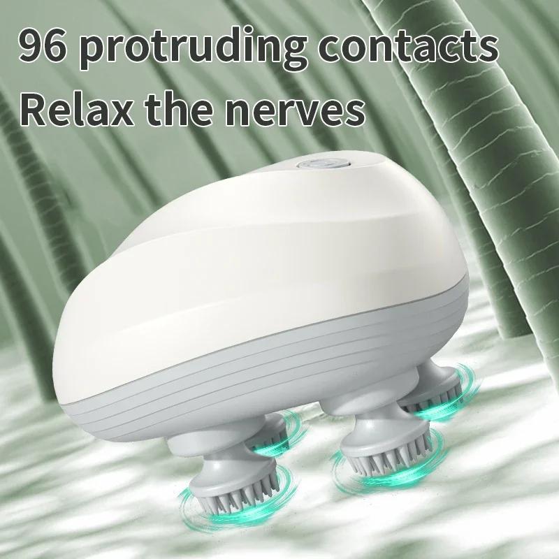 Elektrisches Tiefenkopfhautmassagegerät Kopfreinigungs-Massagegerät Auch für Haustiere geeignet Massagegerät Waschbar und USB Tragbares Kopfmassagegerät