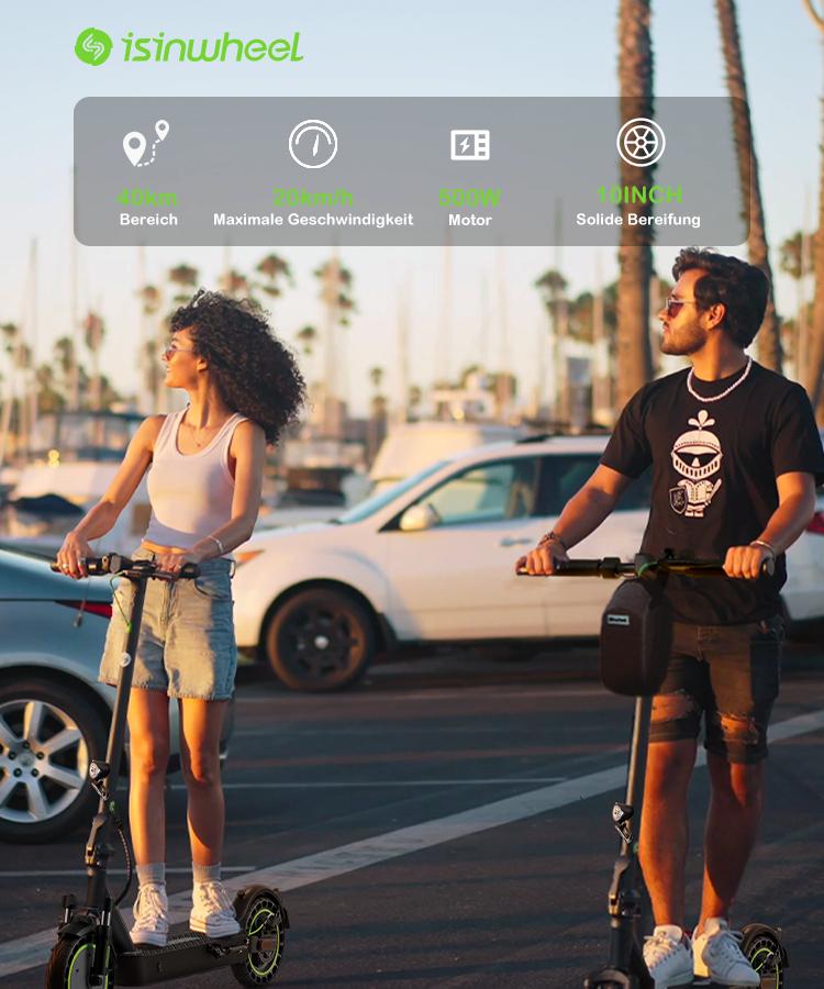 Electric Scooter Foldable Isinwheel S9 Max Top Speed 20Km/h CIty Electric Scooter 42V 10AH Max Range 40Km Load 120Kg