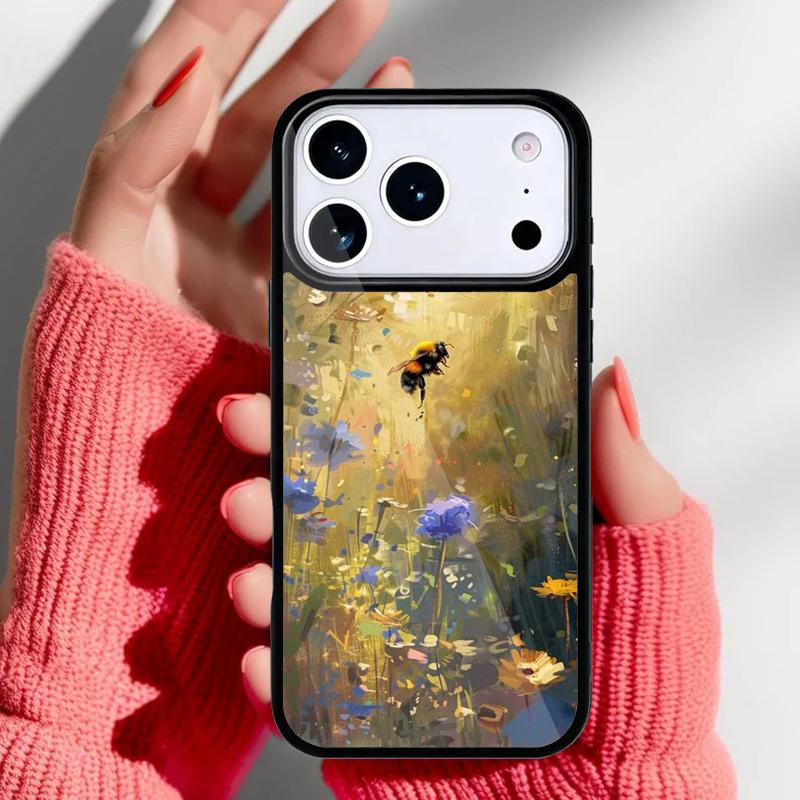Oil Painting Boho Flower Art Phone Case for iPhone 17 Air 16e 15 14 13 Pro Max Back Cover for 12 11 Pro Coque