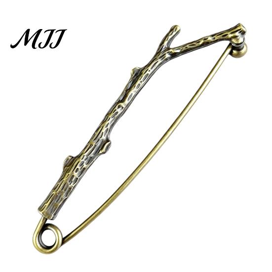 Nature Inspired Jewelry Vintage Bronze Safety Pin, Large Feather Bird Leaf Flower Lapel Accessories Men Women Brooch Pin for Coats, Jackets,