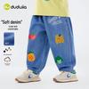 Dudujia Kids' Spring Jeans: Stylish Boys' Cartoon & Girls' Casual Pants
