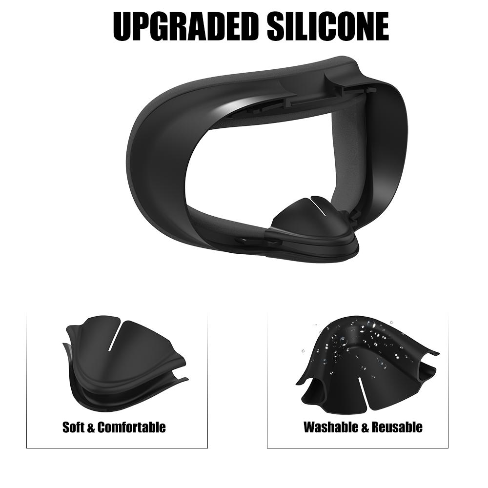 Silicone Nose Pad For Meta Quest 3S Headset Anti-sweat Replacement Cover Washable Protective For Meta Quest 3S VR Accessories