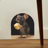 Waterproof Removable Cute Little Mouse Eating Cheese Wall Stickers Self Adhesive Home Room Wall Decor Decals