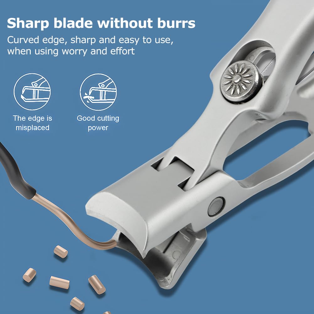 Cortauñas alemanas, Cortauñas alemanas de acero inoxidable ultra afiladas nuevas de 2025 para hombres, Juego de cortauñas alemanas con lima de uñas