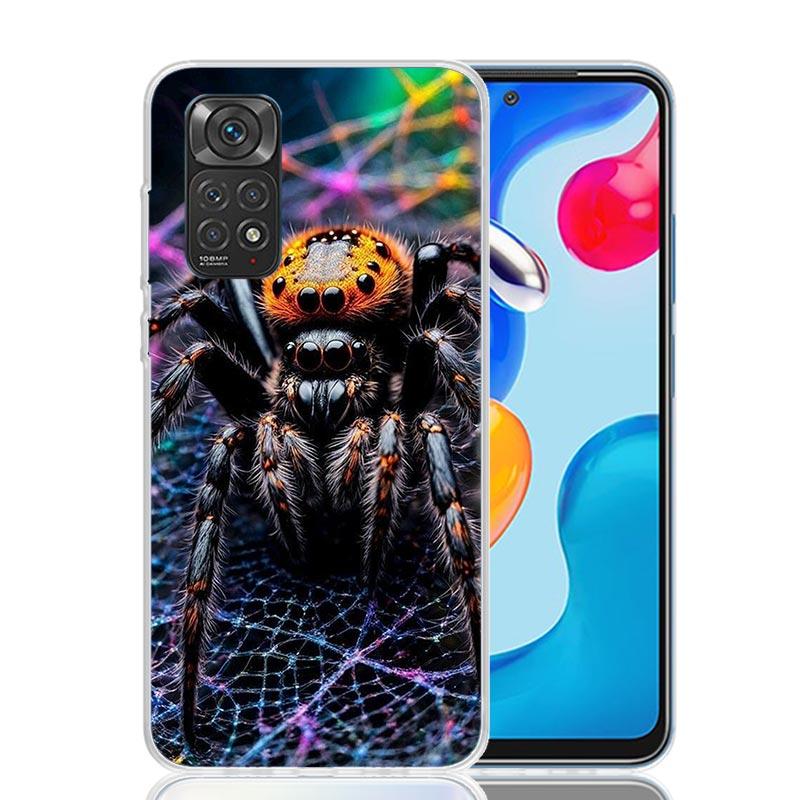 Black Widow Spider Insect Phone Case For Xiaomi Redmi Note 13 14 15 Pro Plus 12S 12 14S 11S 11E 10 10S 11 11T 5G 4G Cover Coque