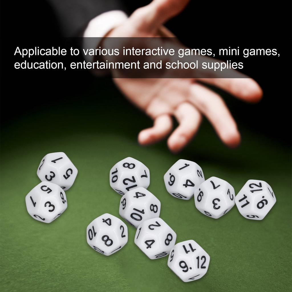 40Pcs 12 Sided Dice Set Polyhedral Dice for Family Party Board Game Pub Game