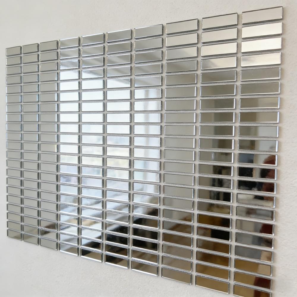 100/200PCS 5cmX1cm Mini Long Strip Mosaic Acrylic Patch Wall Sticker Arts and Crafts Handmade DIY Mosaic Mirror Home Decoration