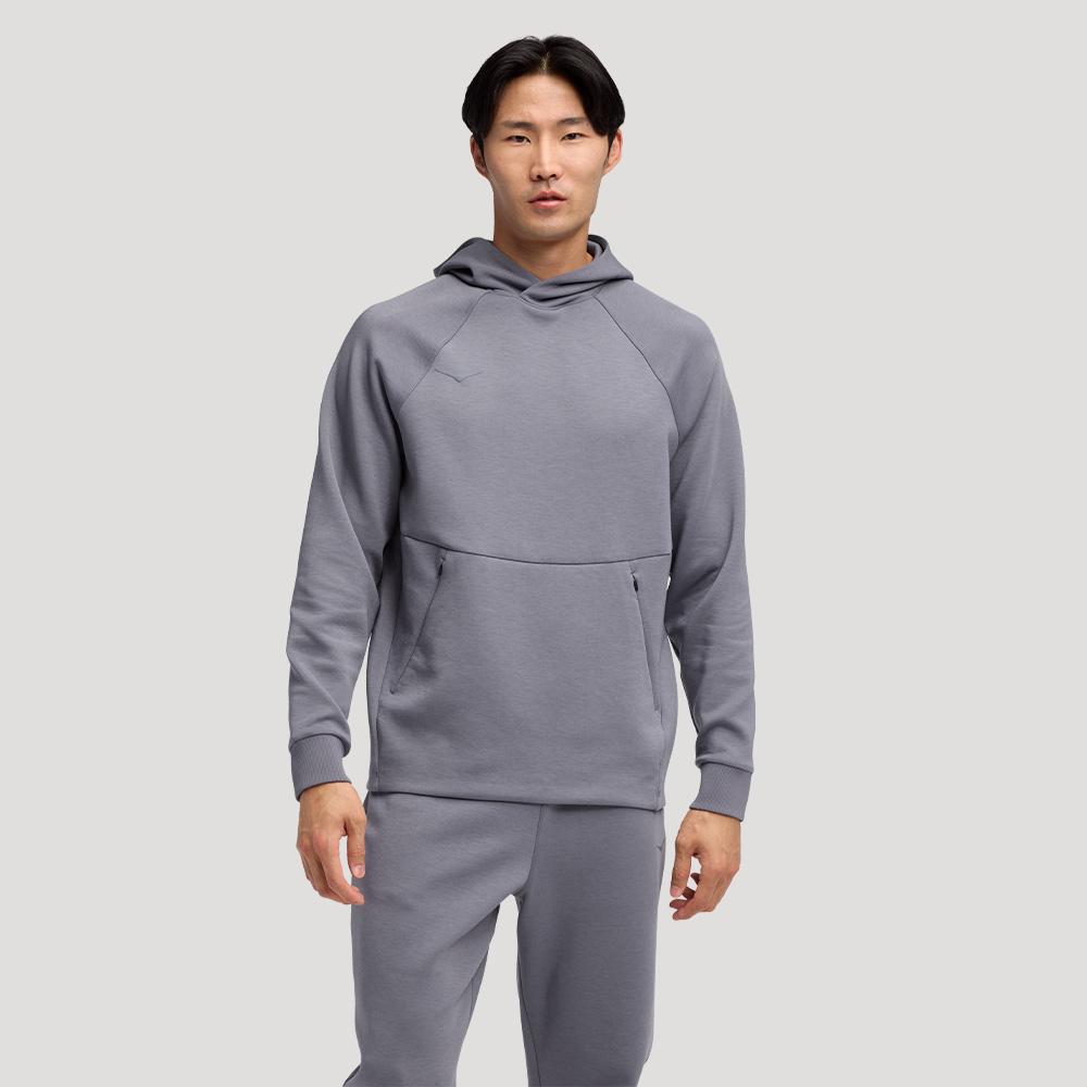 [hoka] Hoka Men s Essential Recovery Hoodie 1173093-GRYS M
