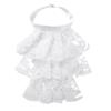 Adult Renaissance Neck Collar Detachable Lace Jabot Ruffled Design Victorian Steampunk Costume Accessory for Themed Parties