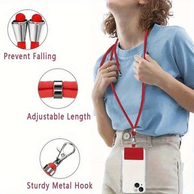Adjustable Cellphone Lanyard Anti-Lost Fixed Card Rope For Iphone Samsung Xiaomi Minimalist Style Mobile Phone Hanging Rope