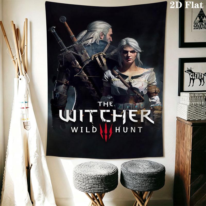 Witcher Wall Hanging Printed Fabric Blanket Decorative Tapestries for Bedroom Living Room Home Decor