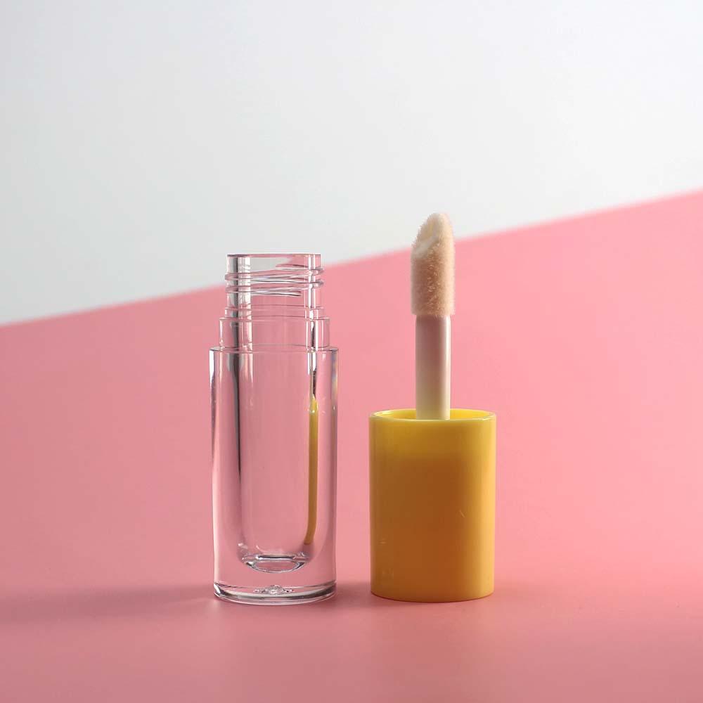6ml Clear Plastic Thick Fat Lip Gloss Tube, Electroplated Lip Oil Lip Glaze Empty Container for DIY