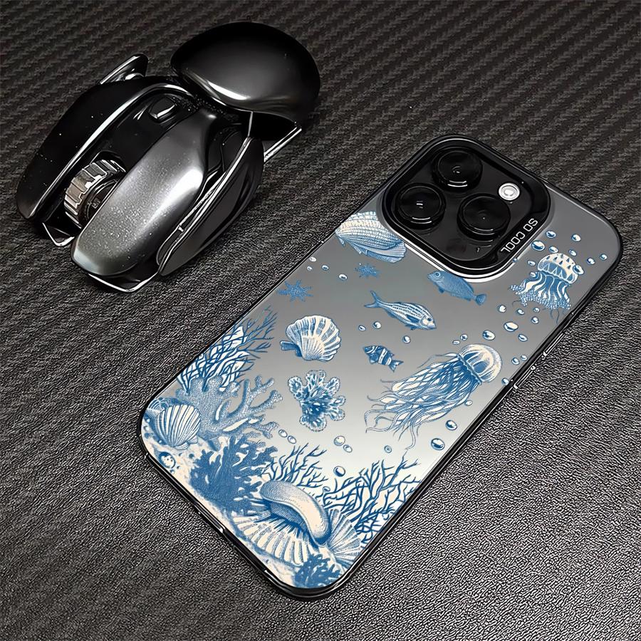 Colorful Silver Marine Organisms Phone Cover Case for iPhone 17 Pro Max 13 11 Air 14 Plus 16 15 12 Pro