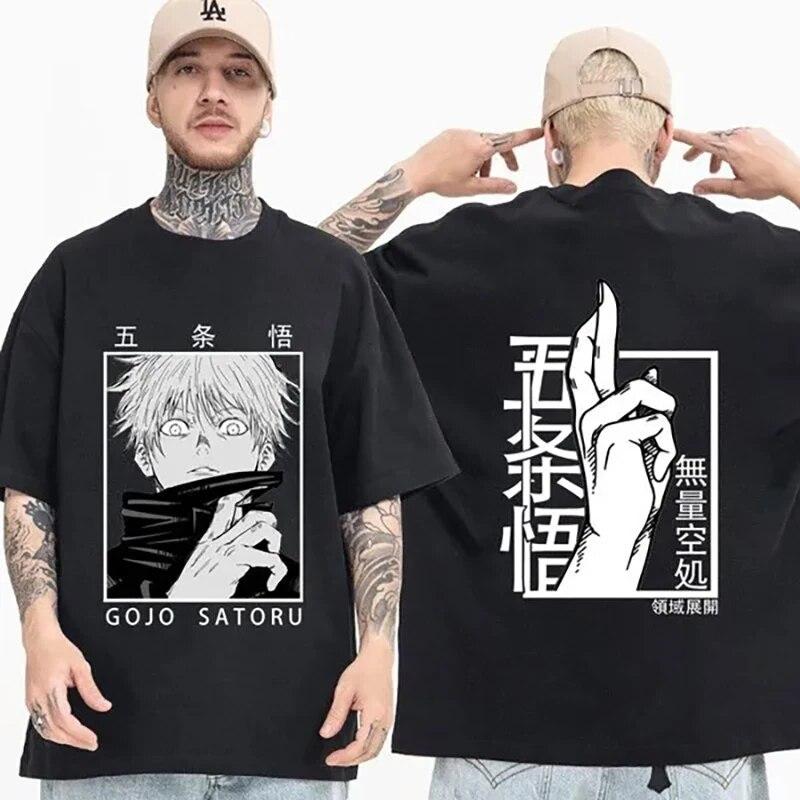 

Новая футболка с принтом Gojo Satoru, унисекс, WoUnisex, повседневная свободная футболка, уличная мода, футболки в стиле Харадзюку в стиле аниме