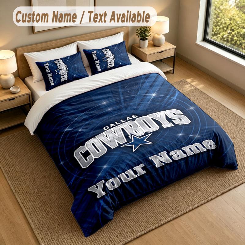 Bedding Set 1 Duvet Cover 2 Pillowcases Dallas Cowboys Print Soft Bed Linen Bedroom Decor