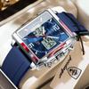 POEDAGAR Fashion Man Clock LED Alarm Chronograph Quartz Business Man Watch Week Date Electronic High Quality Sport Men's Watches