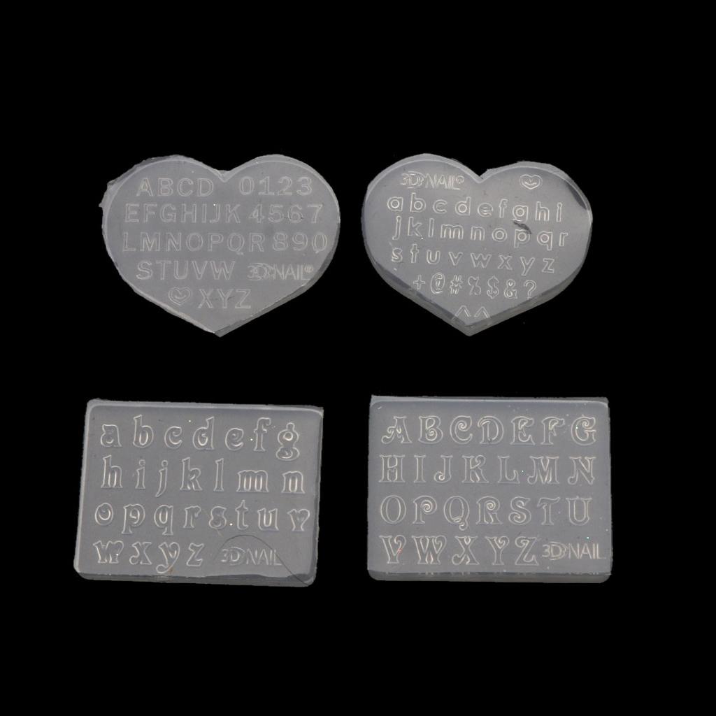 English Letters Numbers Keychain Mold Pendant Handmade Mold Nail Art Crafts