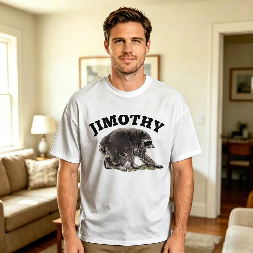 Jimothy The Ballard Seattle Raccoon T Shirt Trending T Shirts Short Sleeve Funny Tops Summer Cotton Plus Size 5xl Clothes