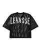 Leubase White Logo Crop Mesh Jersey Short Sleeve_Black