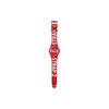 Swatch Original Series Quartz Movement Bold Personality Womens Watch 47.4mm Red Dial Plastic Case Silicone Strap Women watches SUOR115