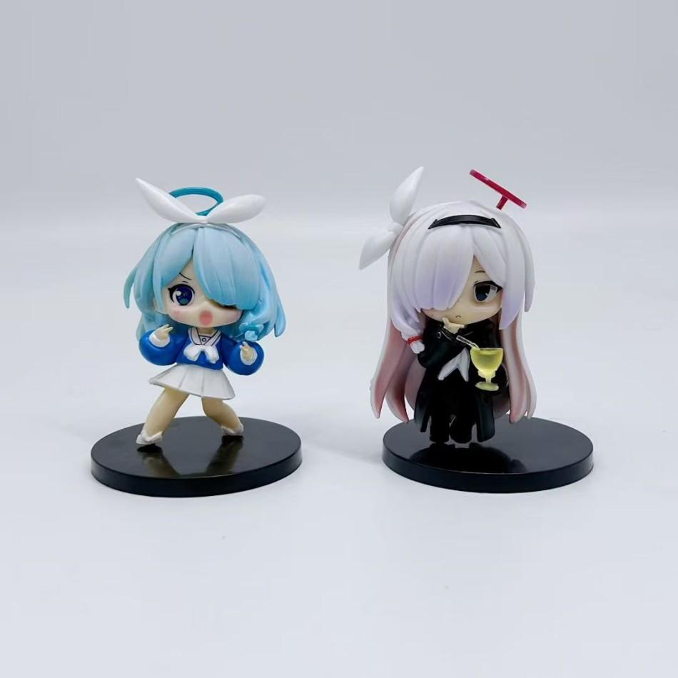 8cm In Blue Archive Figure Anime Prana Cute Version Desktop Standing Animation Model Toy Gift Collection Ornaments Q PVC stock Kid Friendly