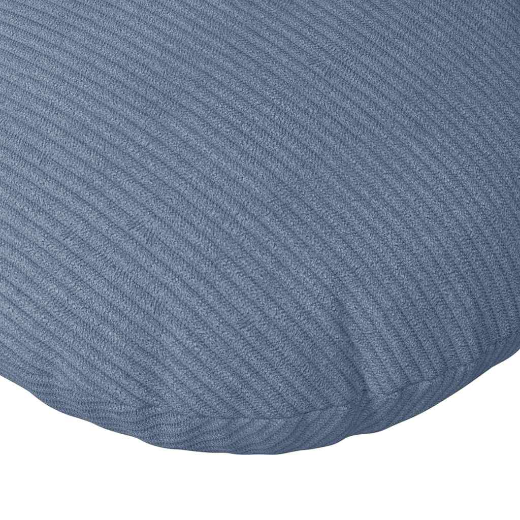 Seat Cushion 2 pcs Blue Ø60 x 21 cm Corduroy Fabric